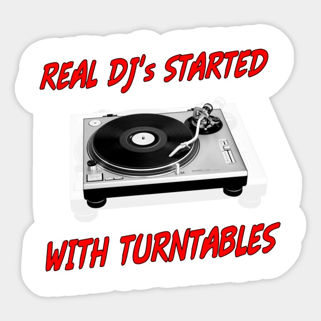 Real DJ's Sticker by CATEGORY 5 DESIGNS